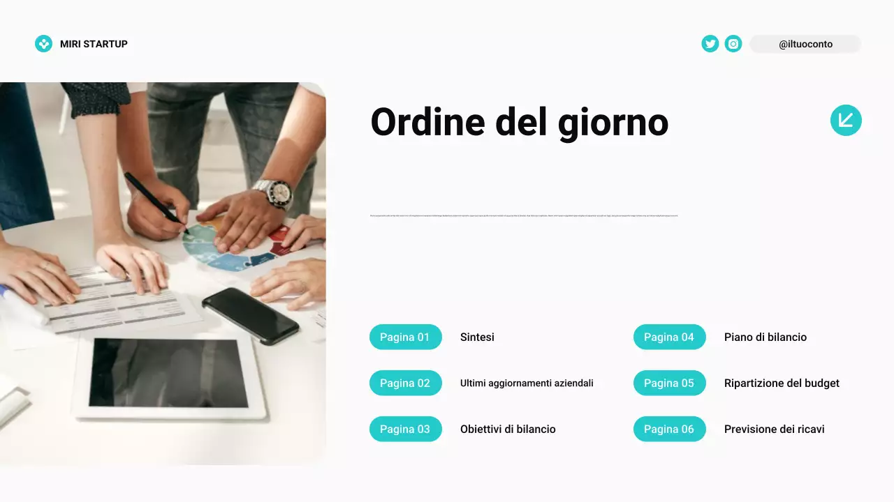 Planner budget moderno Bento Grid verde acqua e viola
