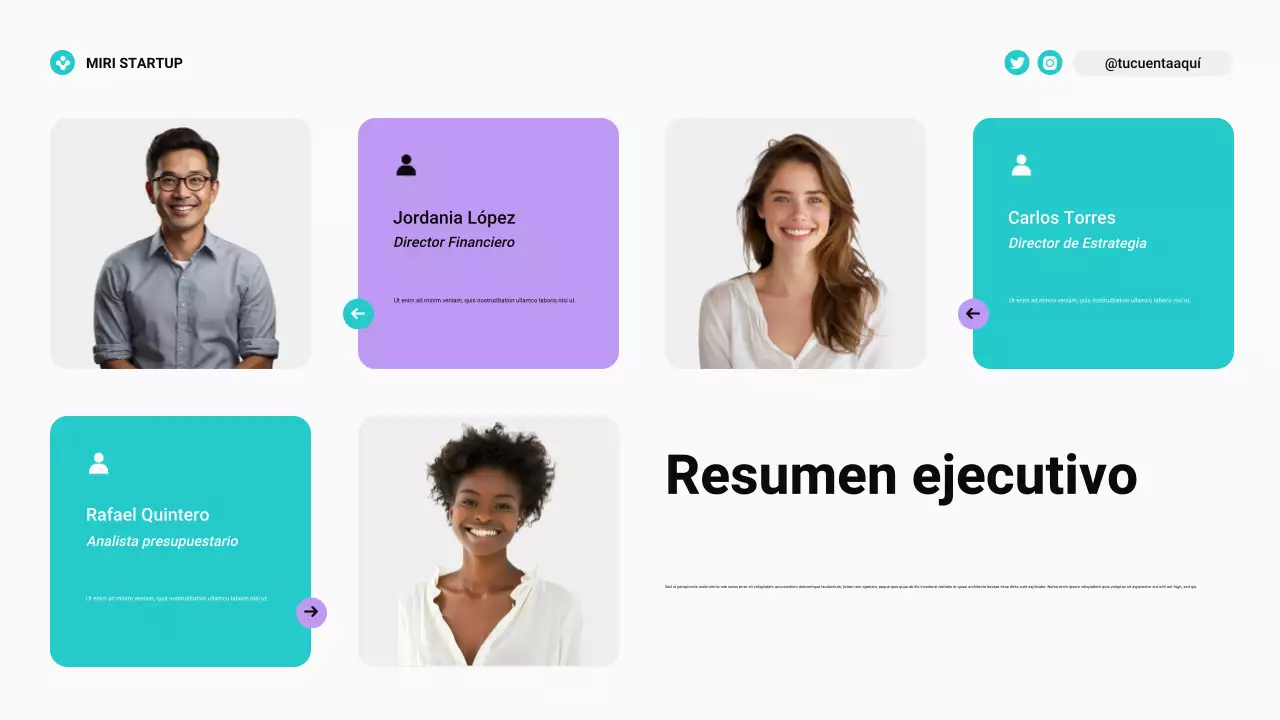 Planificador de presupuesto con cuadrícula bento moderna en color verde azulado y morado
