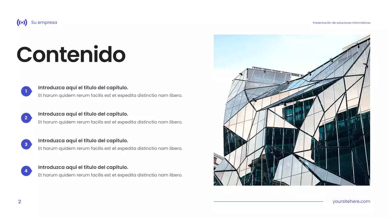 Presentación de tecnología moderna en azul