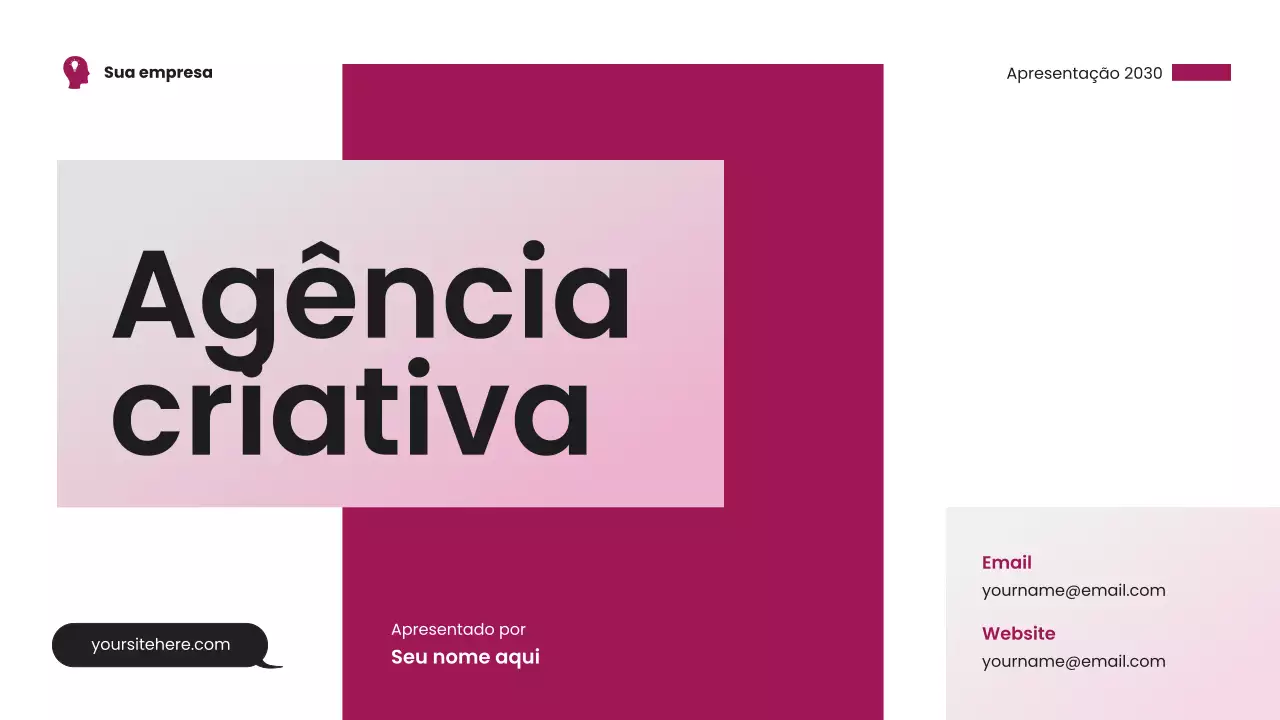 Cartão de Visita Moderno Rosa