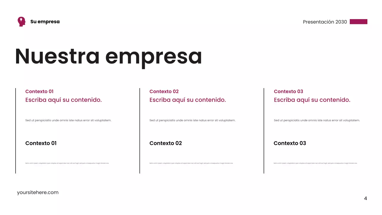 Tarjeta de presentación moderna en color rosa