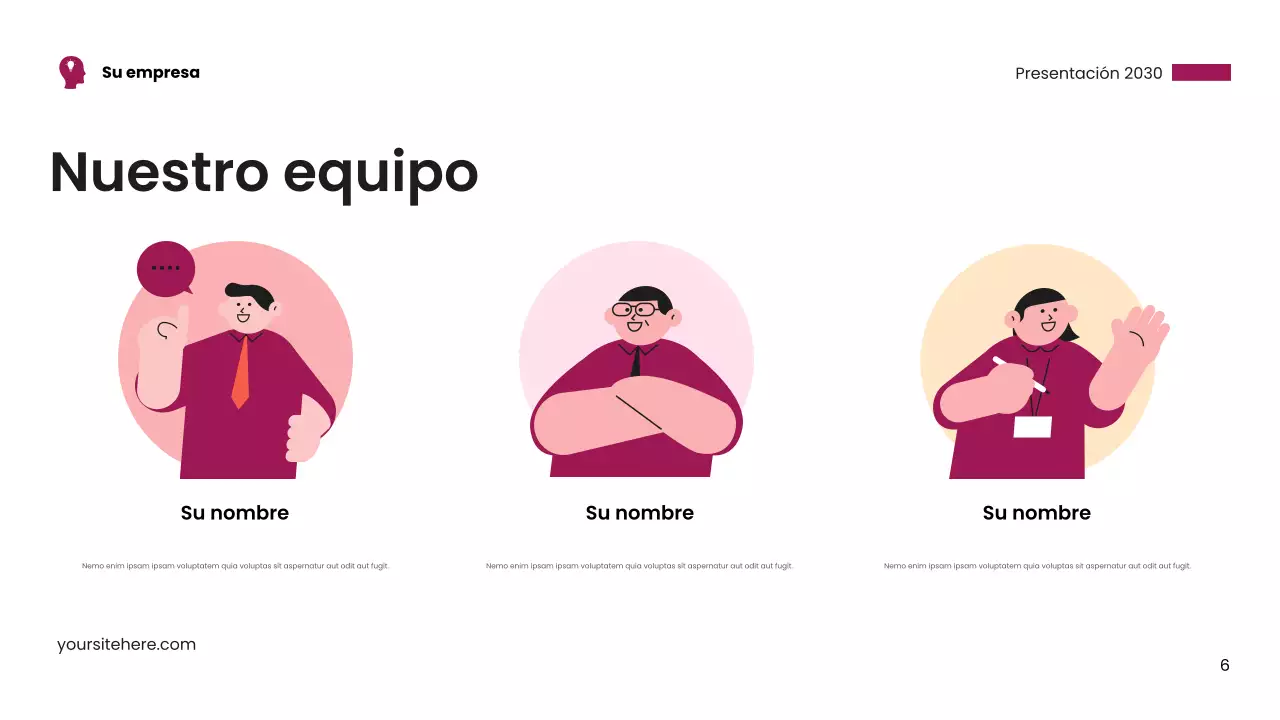 Tarjeta de presentación moderna en color rosa