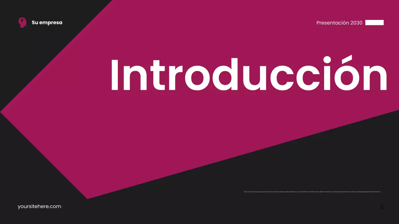 Tarjeta de presentación moderna en color rosa