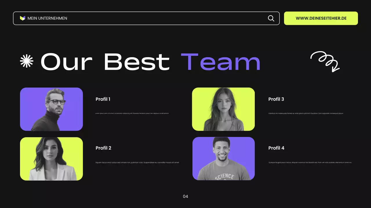 schwarz-violette und grüne moderne digitale Marketingpräsentation
