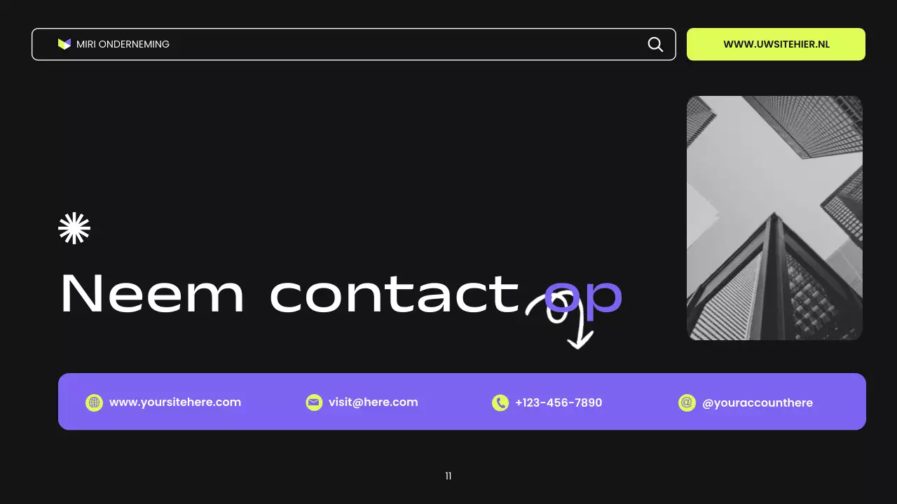 zwart paars en groen moderne digitale marketingpresentatie