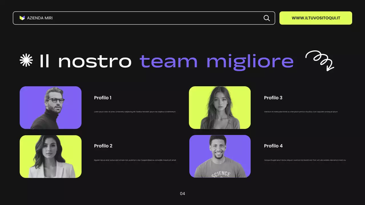 presentazione di marketing digitale moderno nero viola e verde