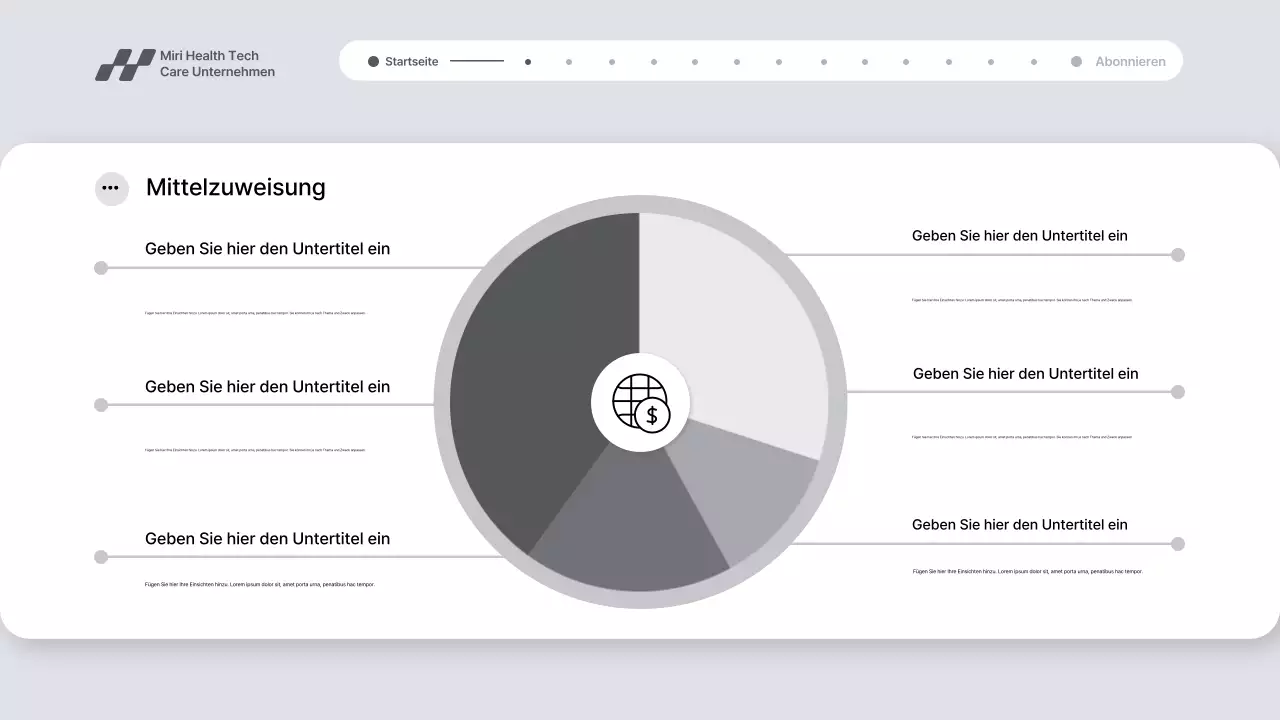 Graue moderne Gesundheitstechnologie-Werbung Präsentation