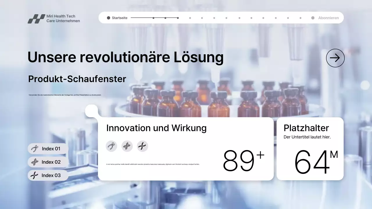 Graue moderne Gesundheitstechnologie-Werbung Präsentation