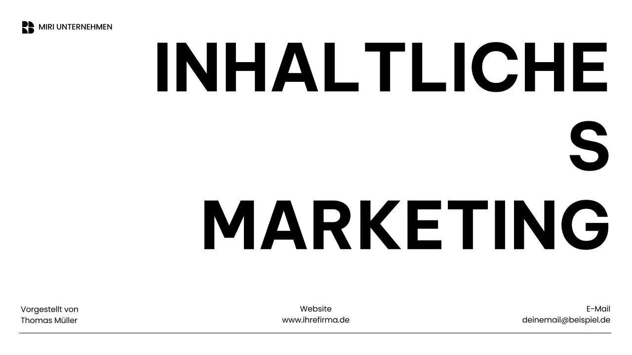 weiße moderne Content-Marketing-Präsentation