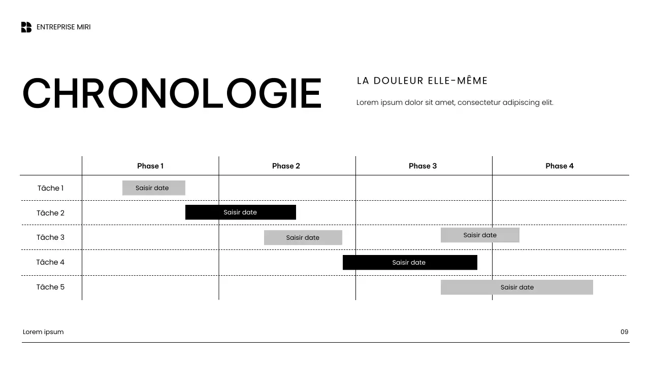 présentation de marketing de contenu blanc moderne
