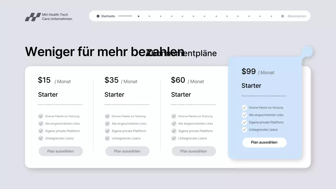 Graue moderne Gesundheitstechnologie-Werbung Präsentation