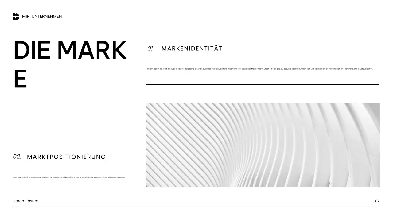 weiße moderne Content-Marketing-Präsentation