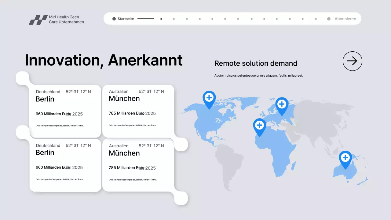 Graue moderne Gesundheitstechnologie-Werbung Präsentation