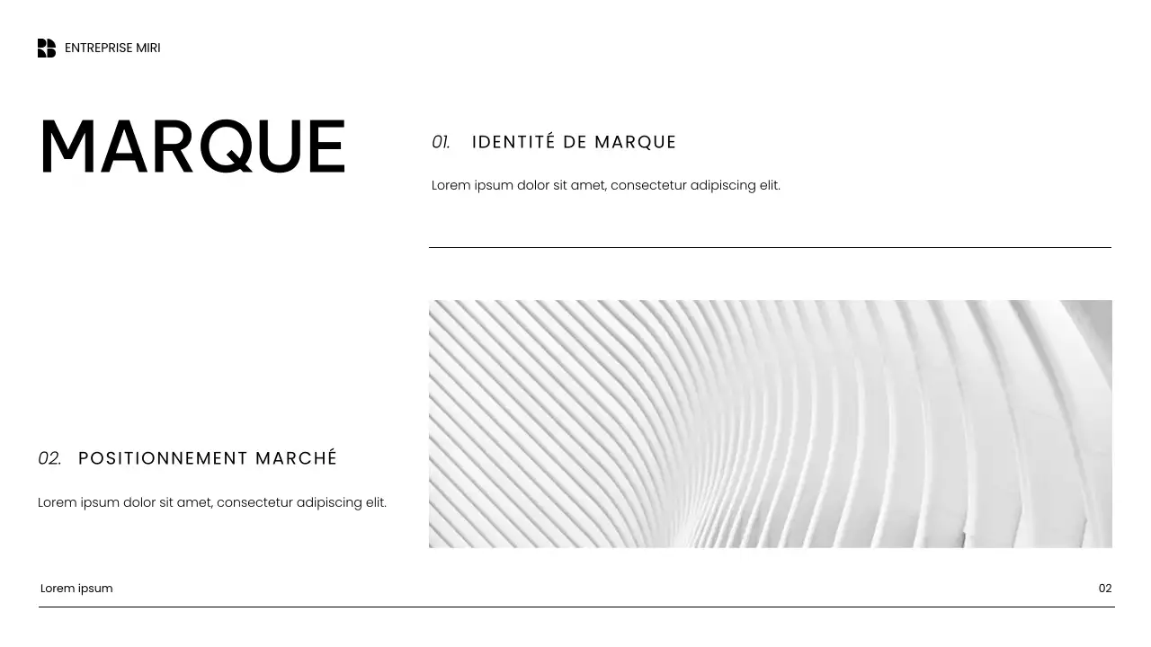 présentation de marketing de contenu blanc moderne