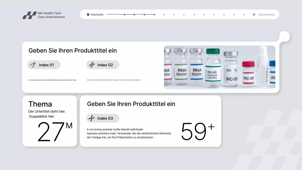 Graue moderne Gesundheitstechnologie-Werbung Präsentation