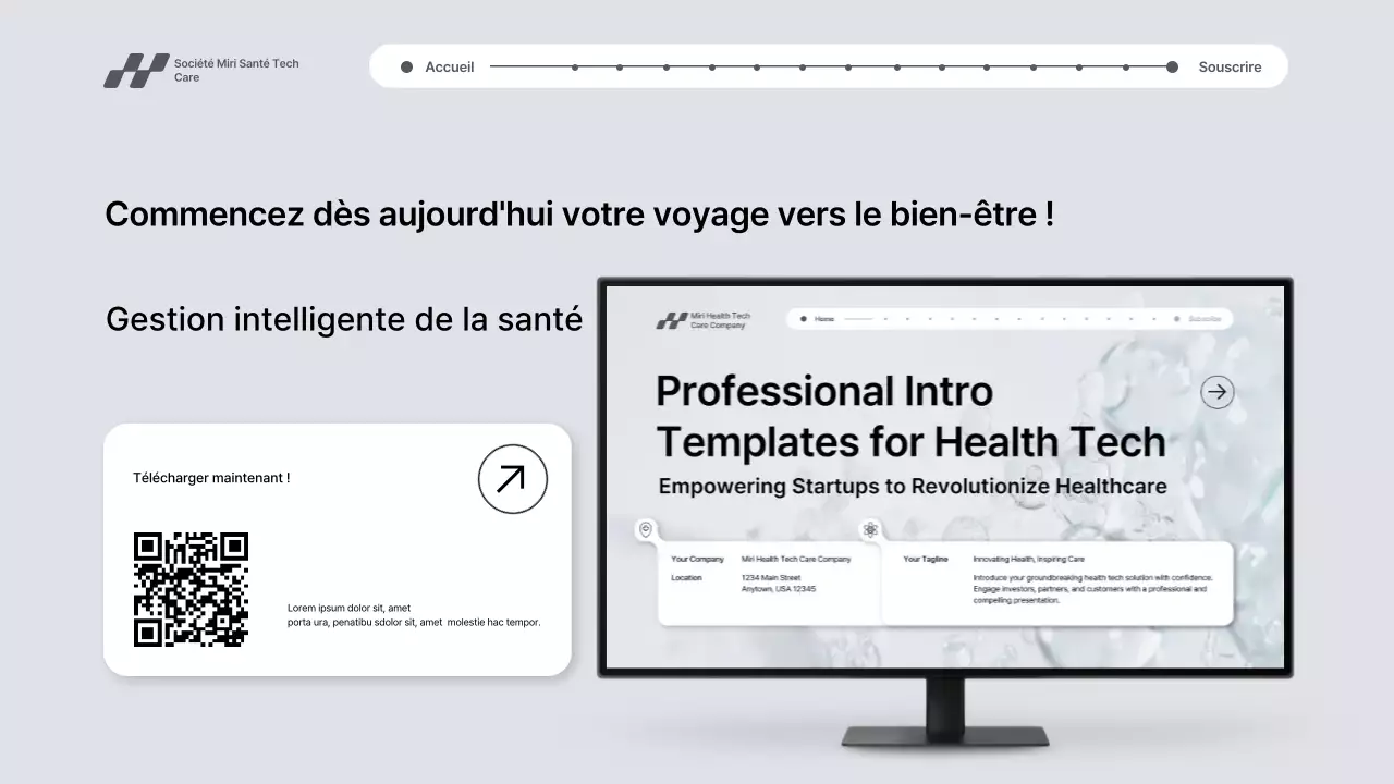 Présentation de la promotion de la technologie de santé moderne grise