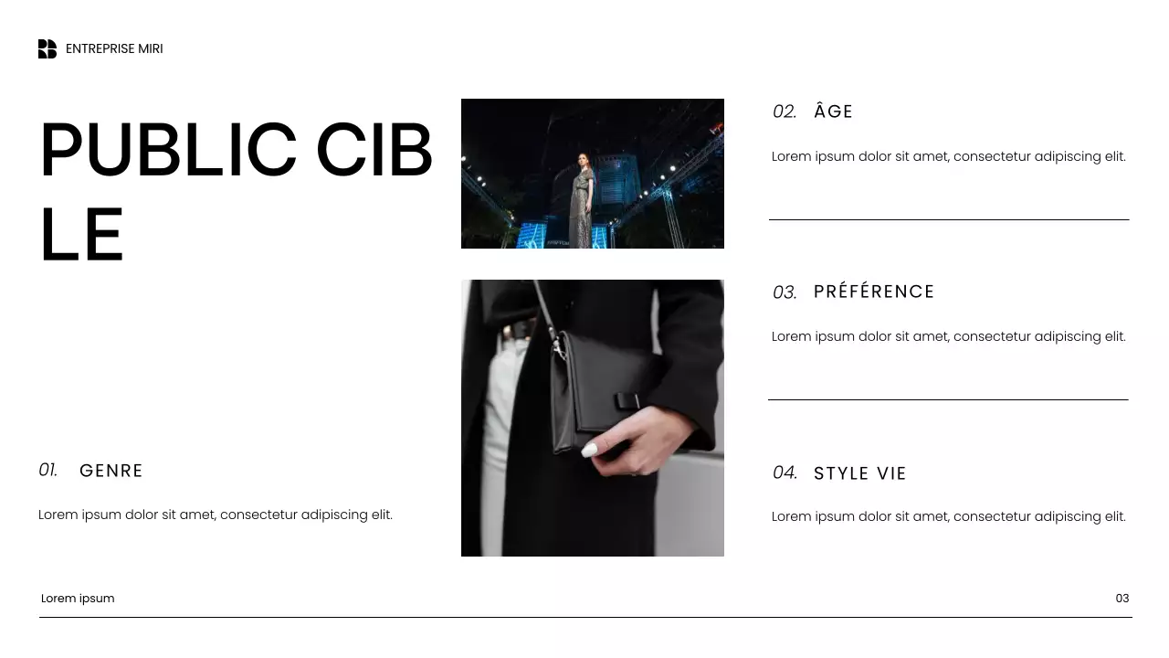 présentation de marketing de contenu blanc moderne