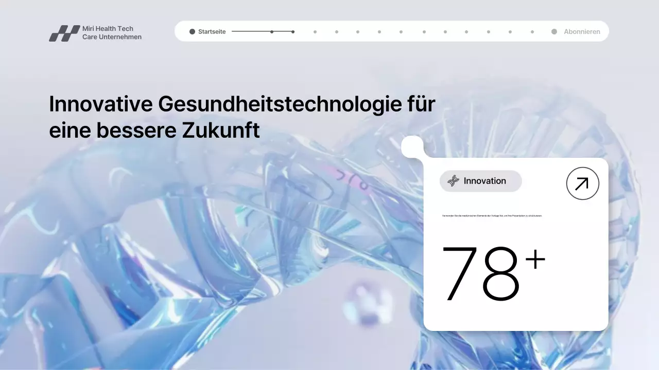 Graue moderne Gesundheitstechnologie-Werbung Präsentation