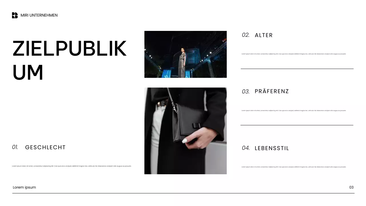 weiße moderne Content-Marketing-Präsentation