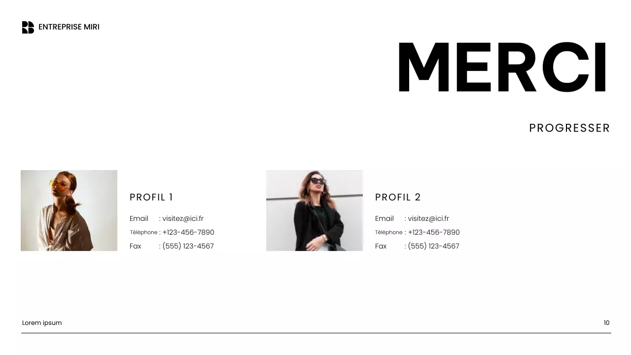 présentation de marketing de contenu blanc moderne