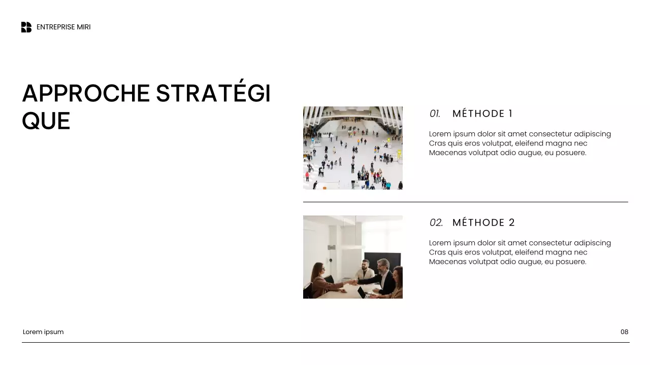 présentation de marketing de contenu blanc moderne