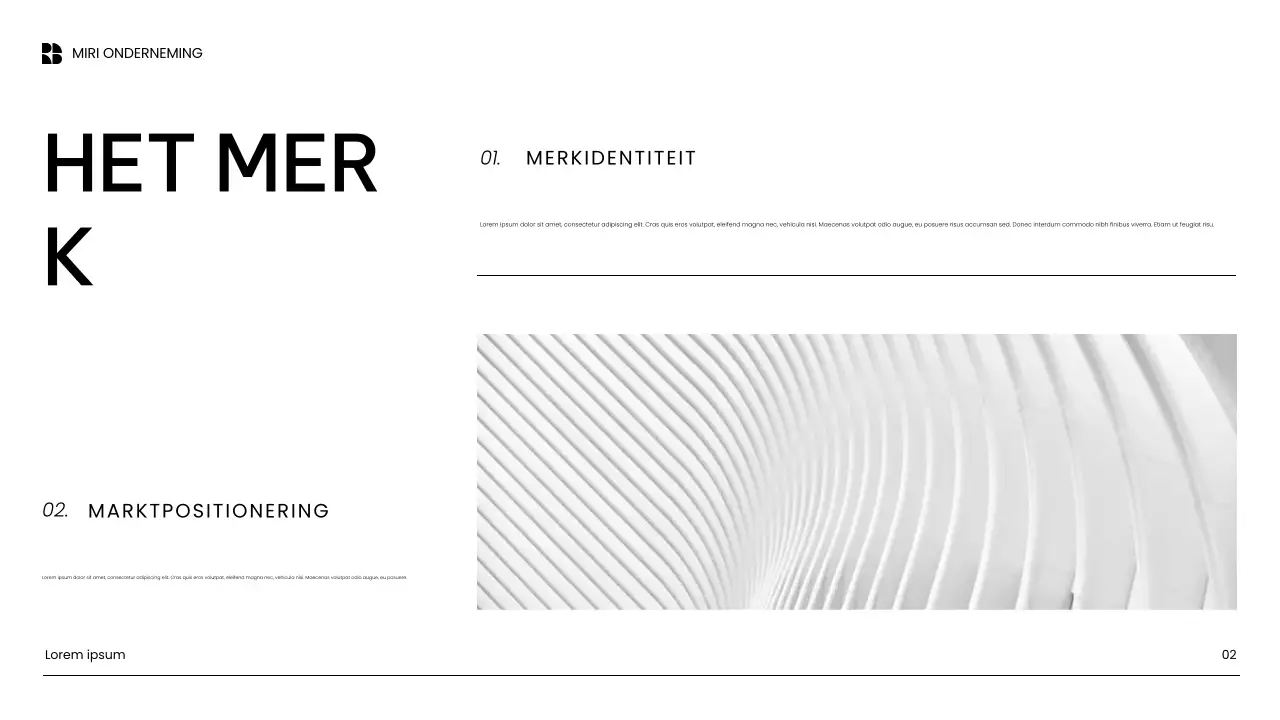 witte moderne contentmarketingpresentatie