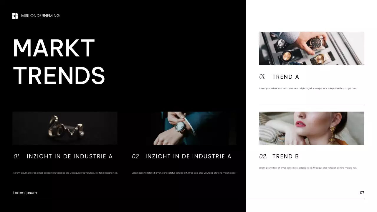 witte moderne contentmarketingpresentatie