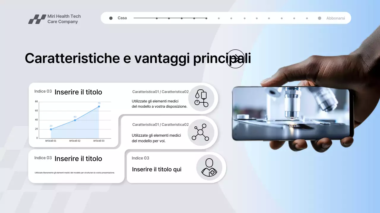 Presentazione della promozione della tecnologia sanitaria moderna grigia
