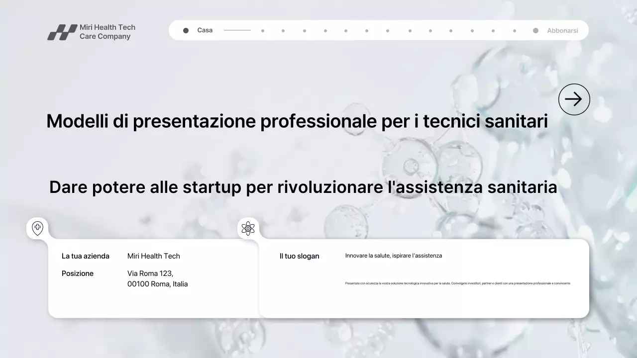 Presentazione della promozione della tecnologia sanitaria moderna grigia