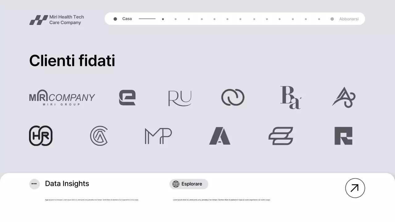 Presentazione della promozione della tecnologia sanitaria moderna grigia