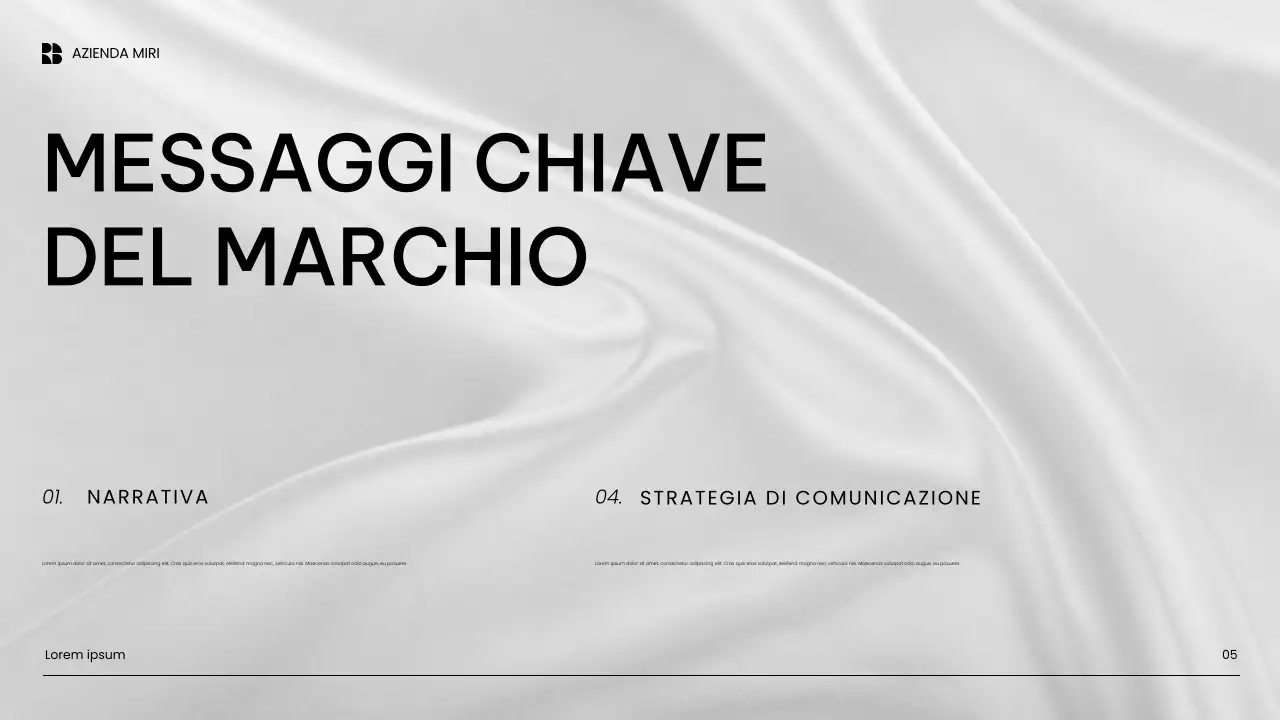 presentazione di marketing dei contenuti moderni e bianchi