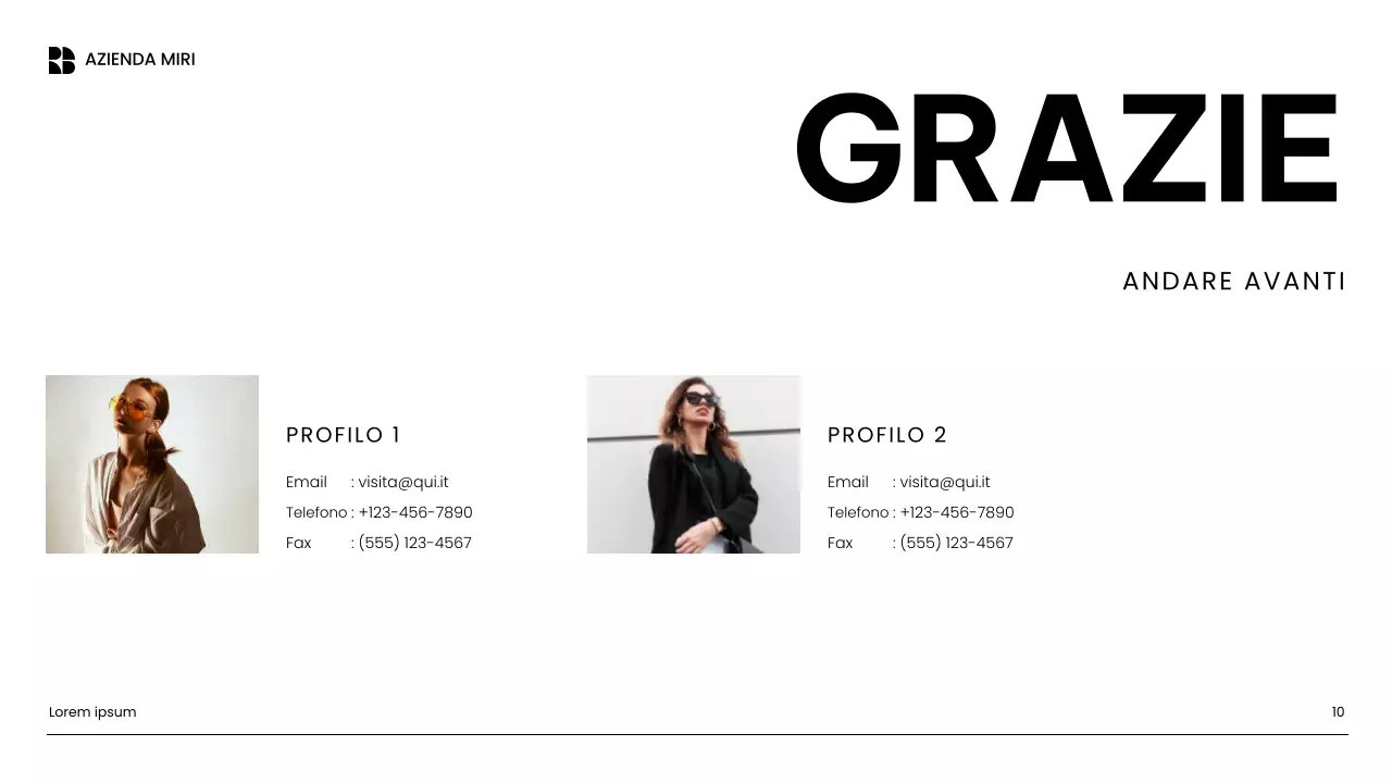 presentazione di marketing dei contenuti moderni e bianchi