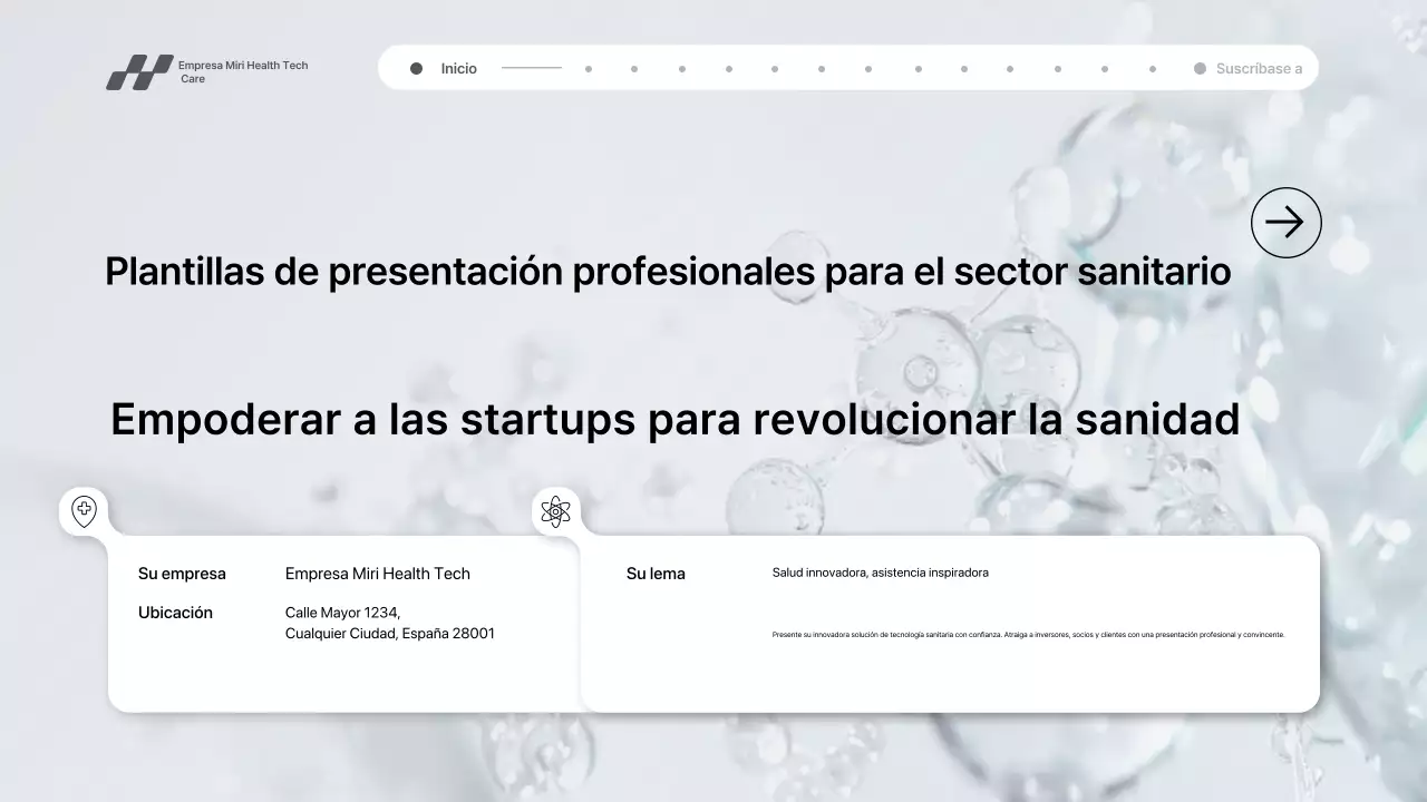 Presentación de promoción de tecnología sanitaria moderna de Grey