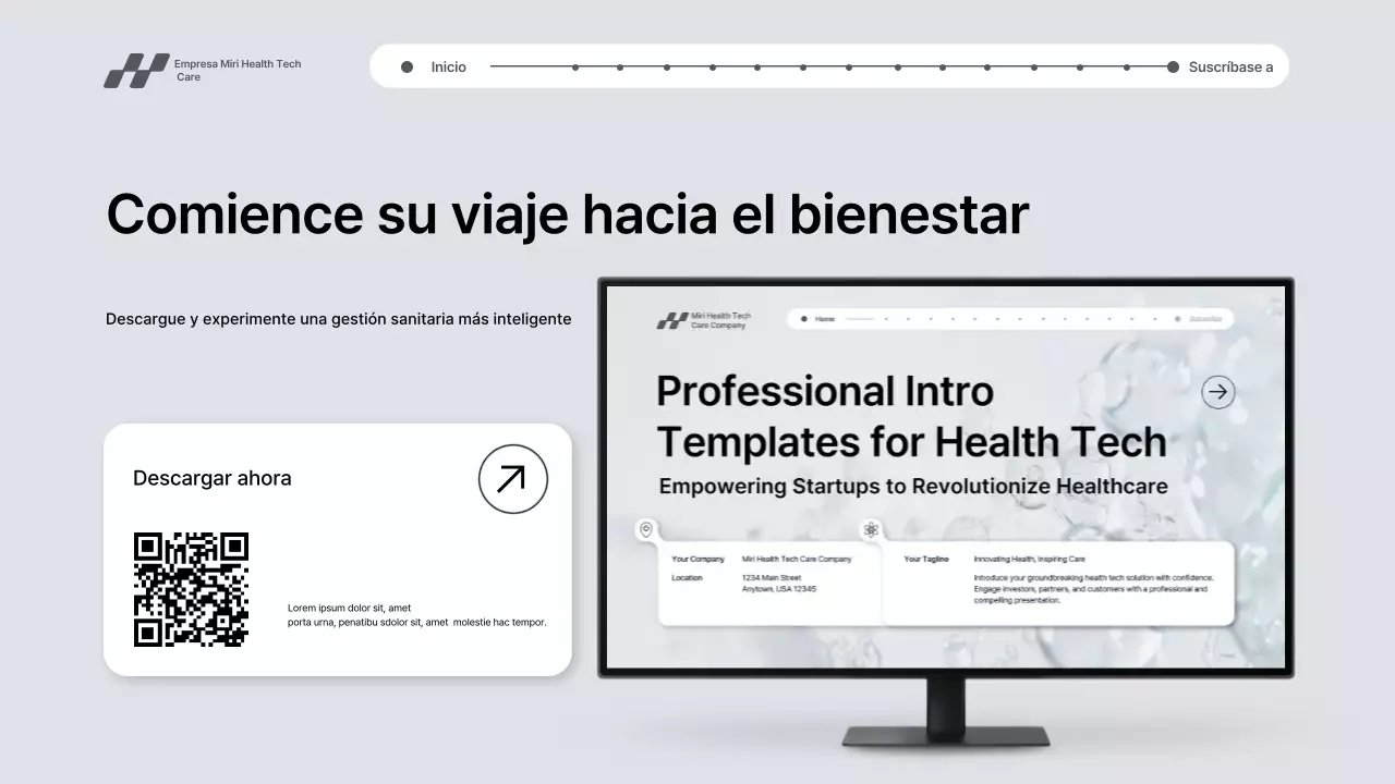 Presentación de promoción de tecnología sanitaria moderna de Grey