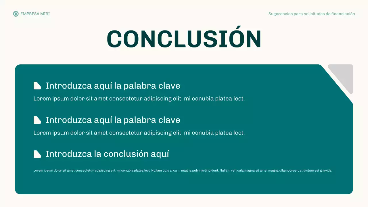Presentación del plan de negocios de propuestas de financiación modernas de Teal