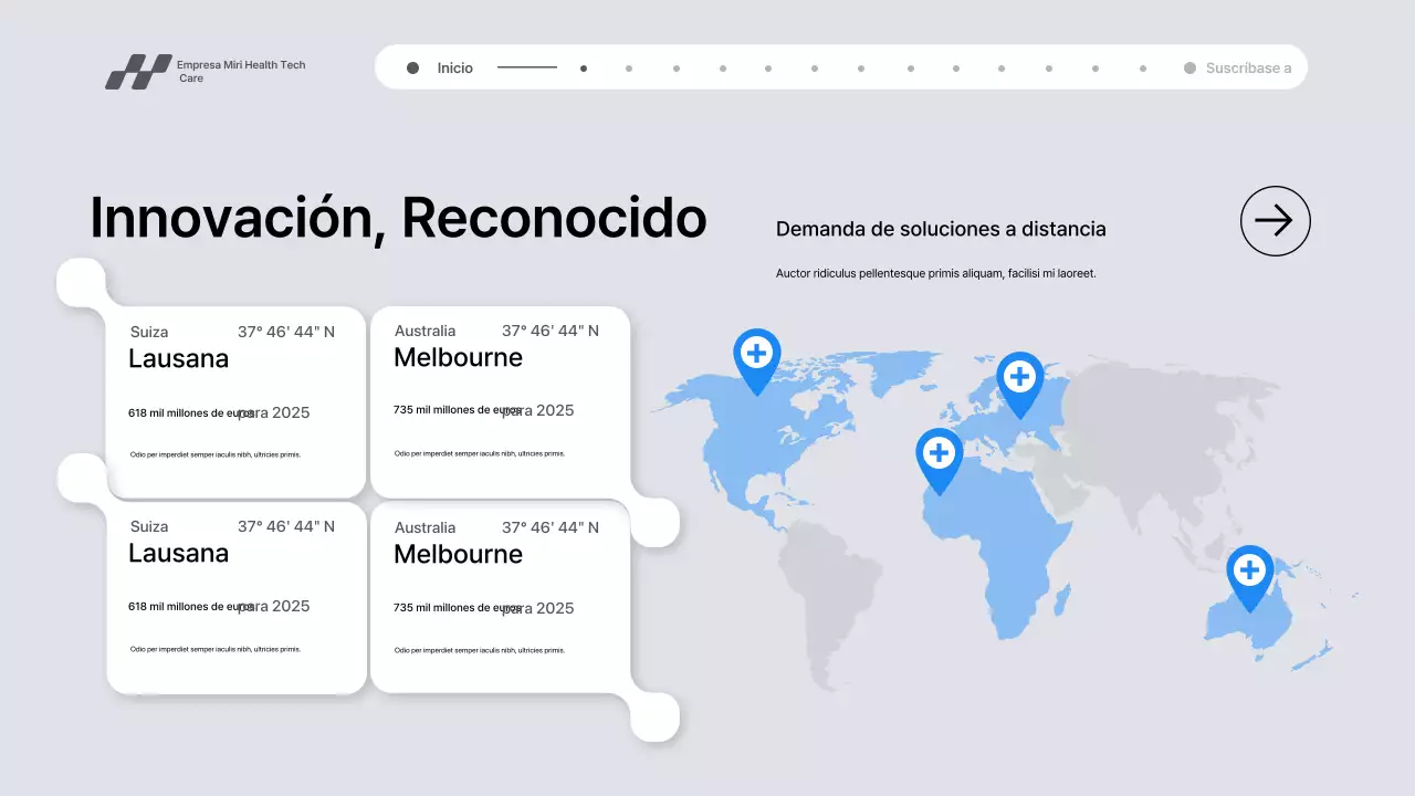 Presentación de promoción de tecnología sanitaria moderna de Grey