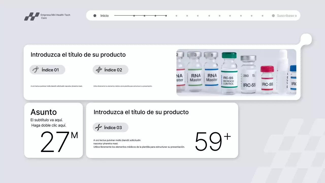 Presentación de promoción de tecnología sanitaria moderna de Grey