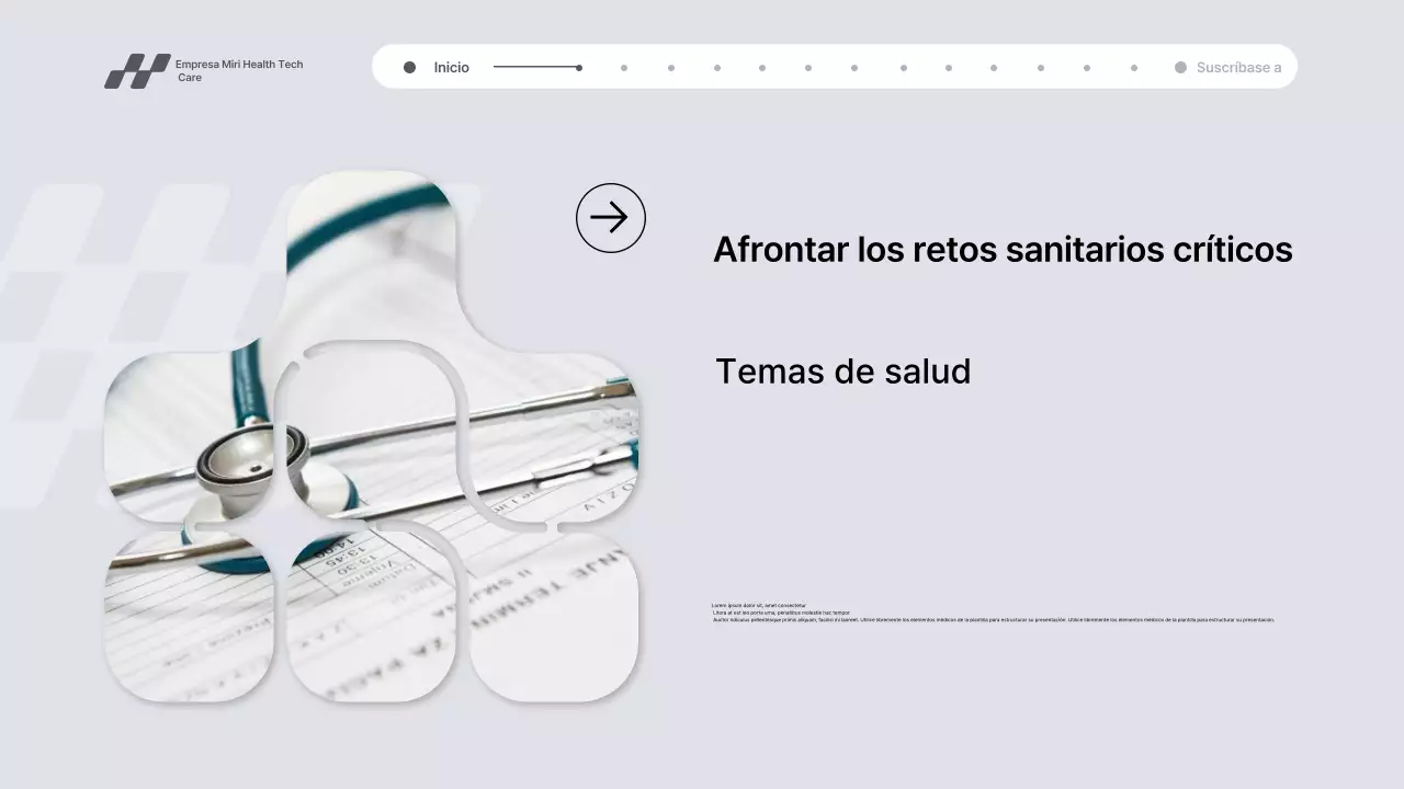 Presentación de promoción de tecnología sanitaria moderna de Grey