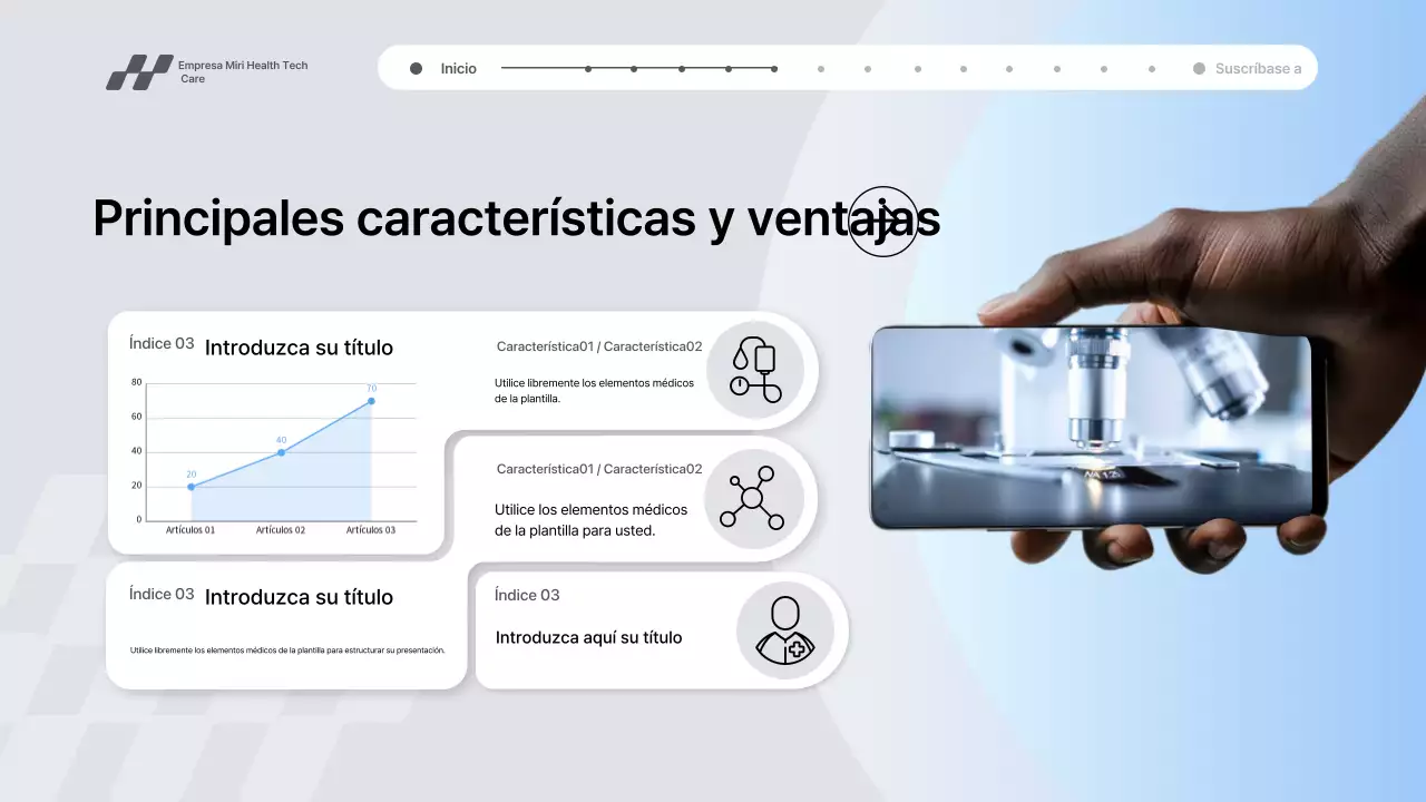 Presentación de promoción de tecnología sanitaria moderna de Grey