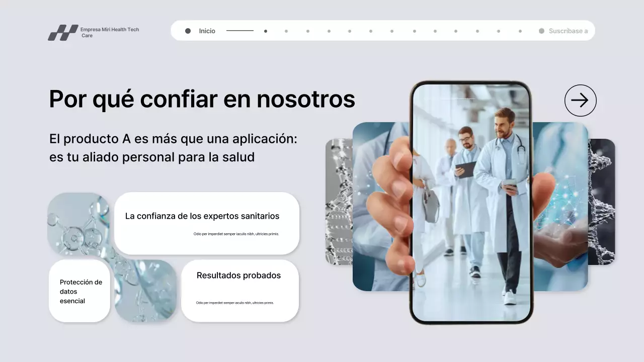 Presentación de promoción de tecnología sanitaria moderna de Grey