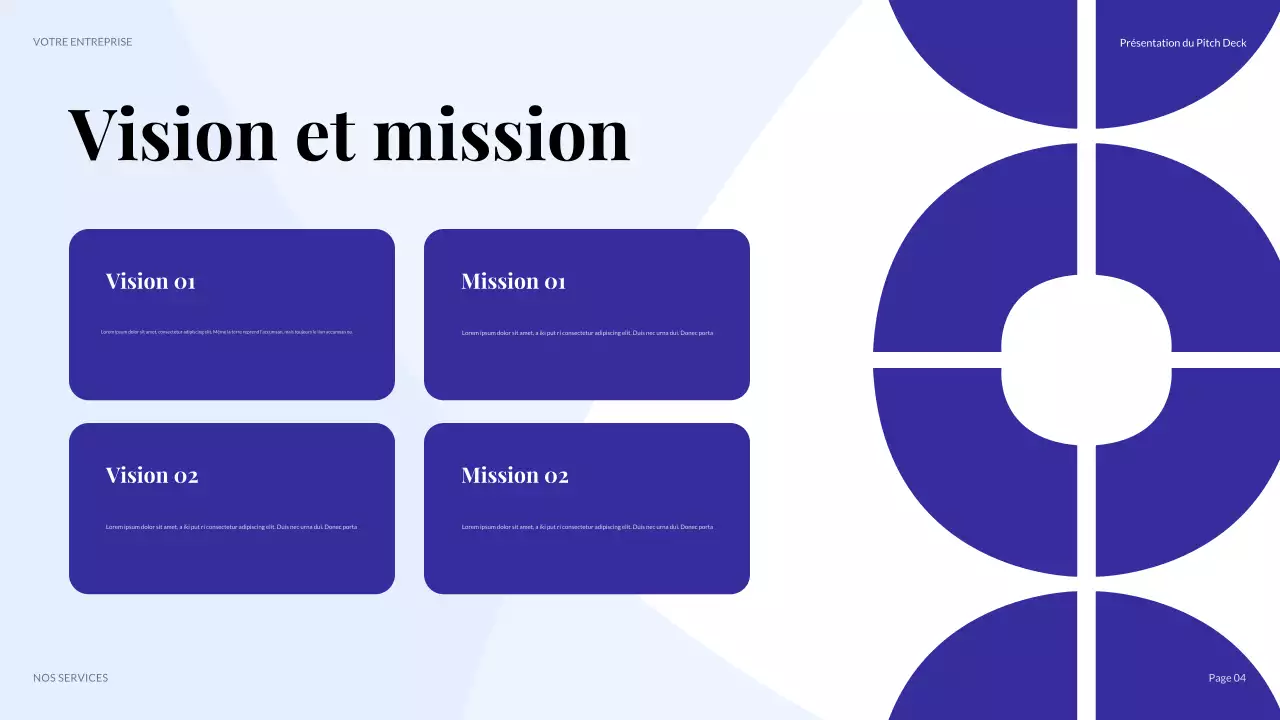 présentation commerciale moderne violette