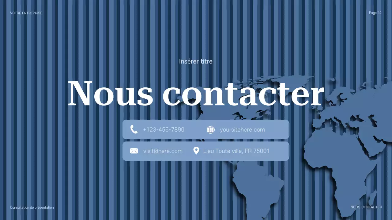 présentation de conseil professionnel bleu