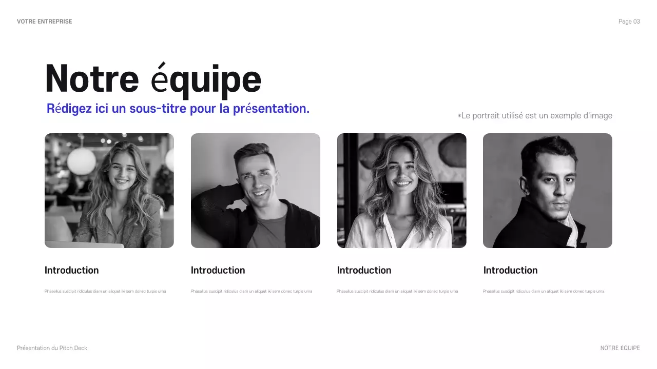 présentation commerciale moderne bleue