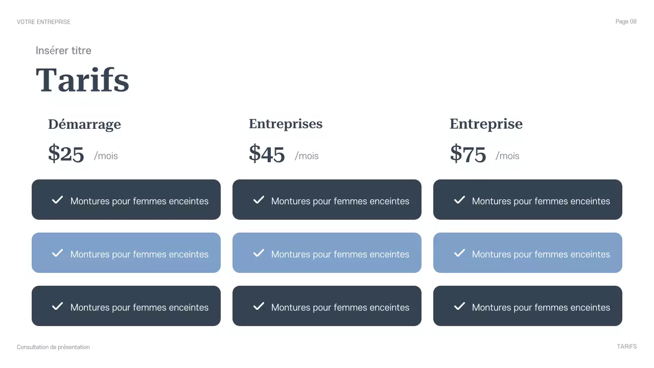 présentation de conseil professionnel bleu