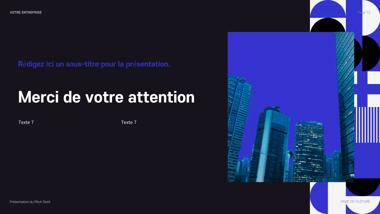 présentation commerciale moderne bleue