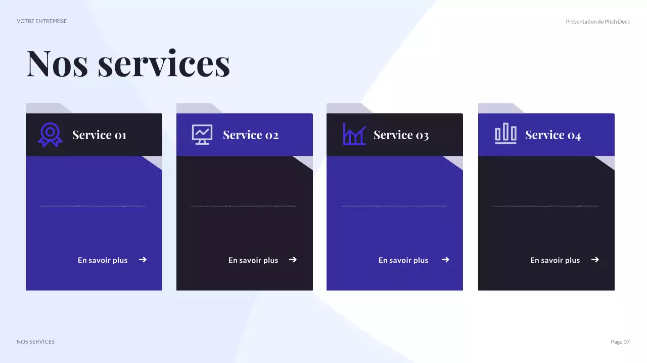 présentation commerciale moderne violette