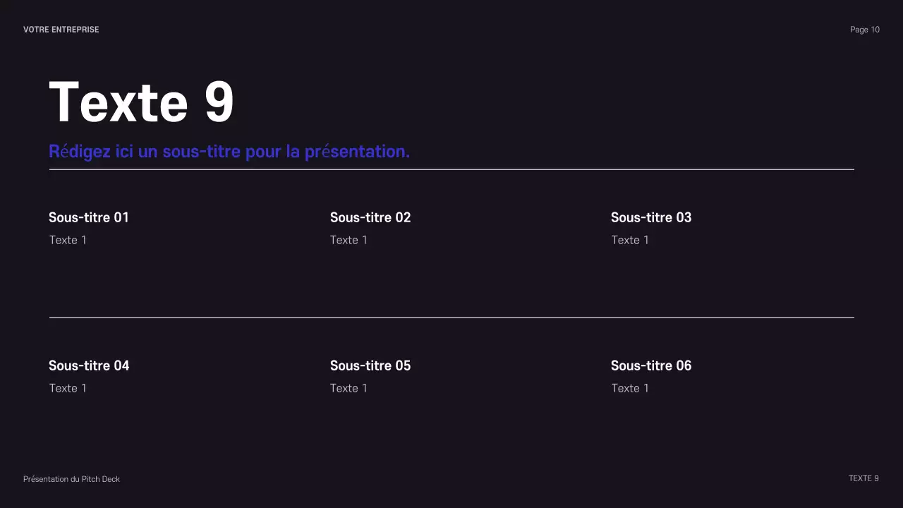 présentation commerciale moderne bleue