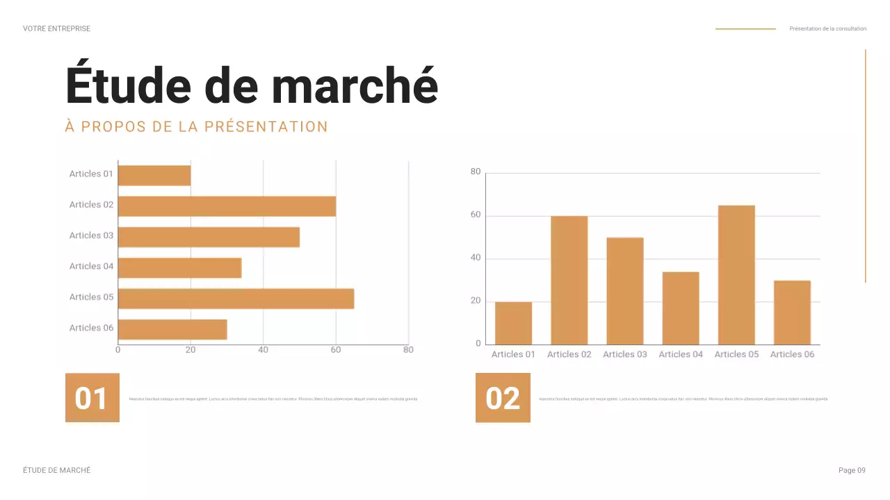 présentation d'entreprise moderne orange