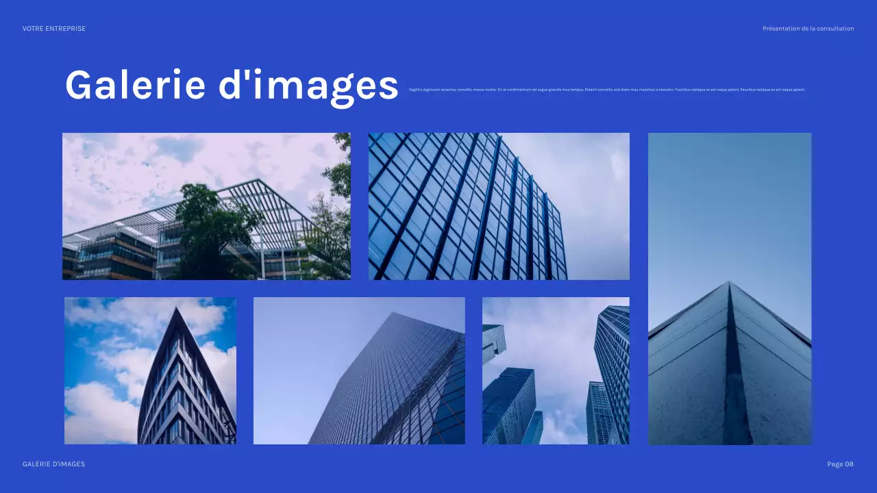 présentation informatique moderne bleue