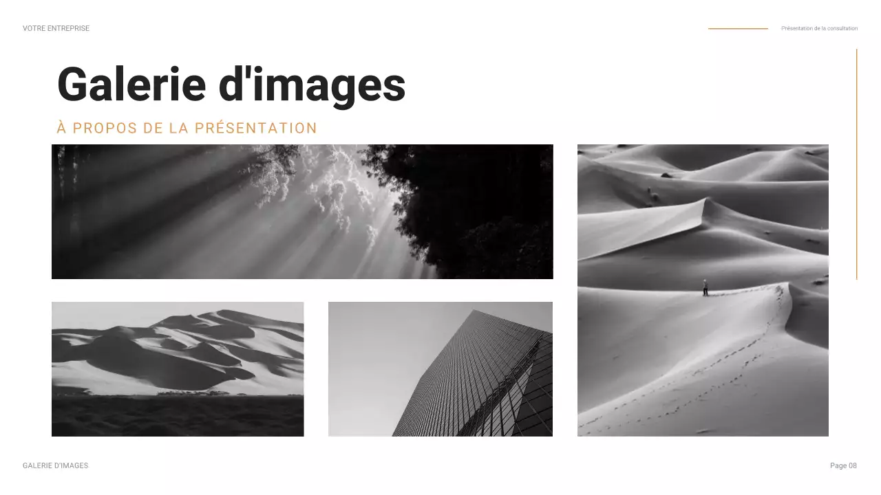 présentation d'entreprise moderne orange